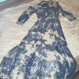 Floral Maxi 3/4 Sleeve Dress